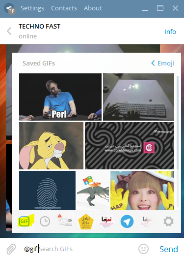 تصاویر GIF و ربات‌های درون‌برنامه‌ای در تلگرام